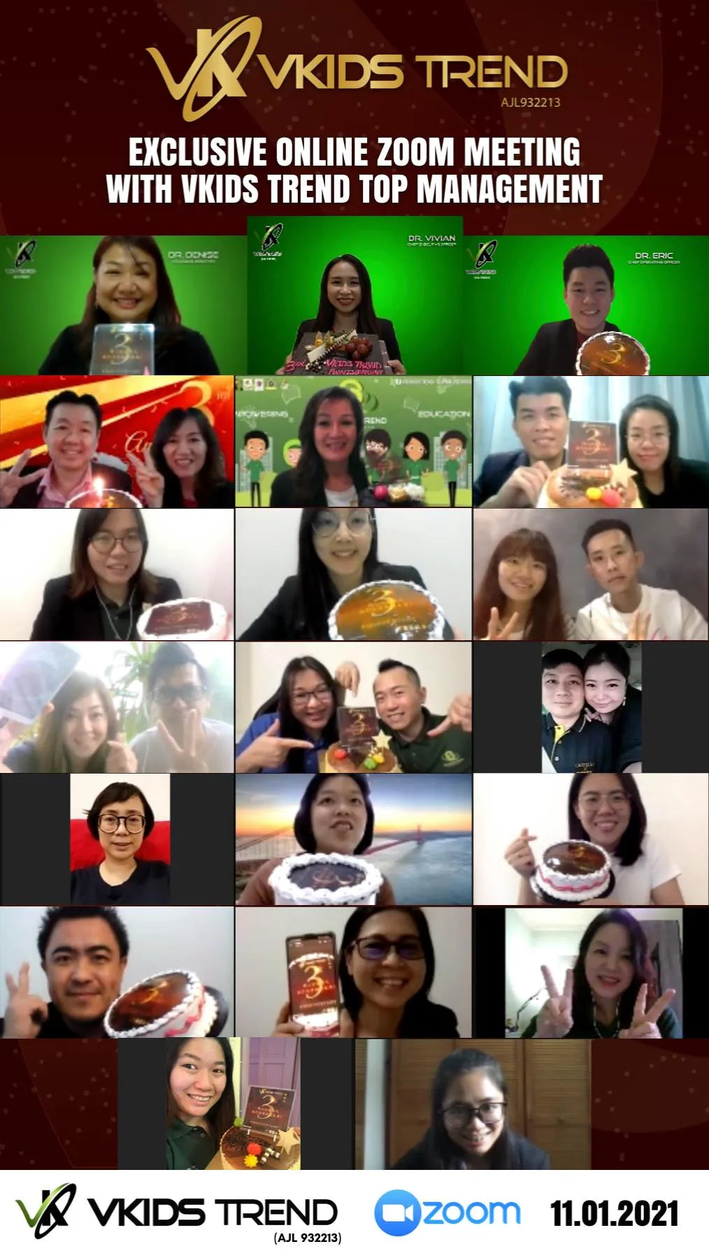 Vkids Trend Founders And Leaders Meet Online Via Zoom To Celebrate Their 3rd Anniversary